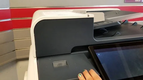 Library Copy Machine Stock Footage 93811659