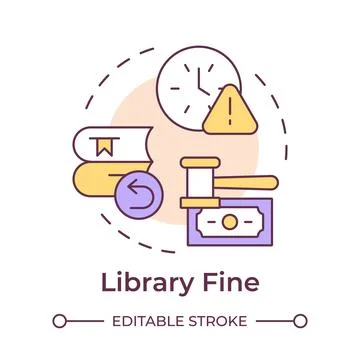 Library fine multi color concept icon Stock Illustration