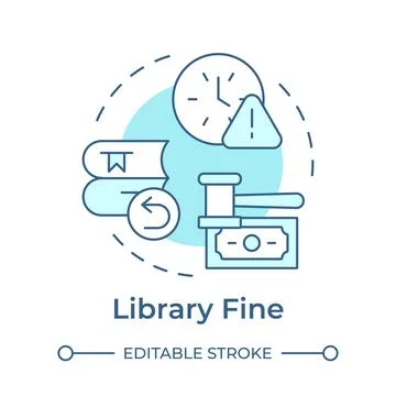 Library fine soft blue concept icon Stock Illustration