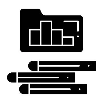 Library Glyph Icon Stock Illustration