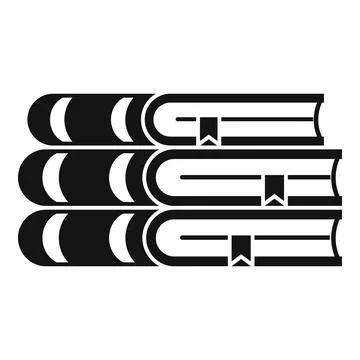 Library historical book stack icon, simple style 스톡 일러스트