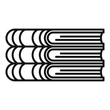 Library historical book stack icon, outline style 스톡 일러스트