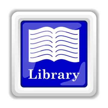 Library icon. Internet button on white background.. 스톡 일러스트