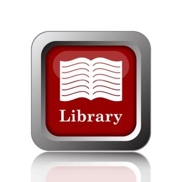 Library icon. Internet button on white background. 스톡 일러스트