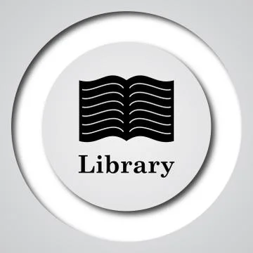 Library icon. Internet button on white background.. Stock Illustration