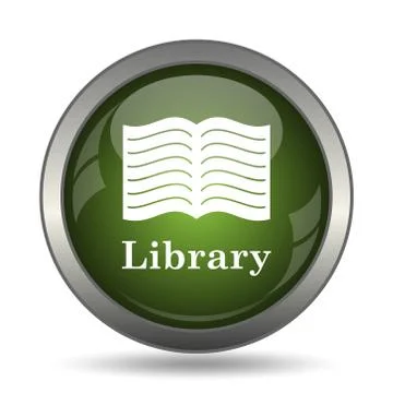 Library icon. Internet button on white background. . 스톡 일러스트