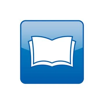 Library icon with opened book vector illustration isolated on white backgroun Stock Illustration