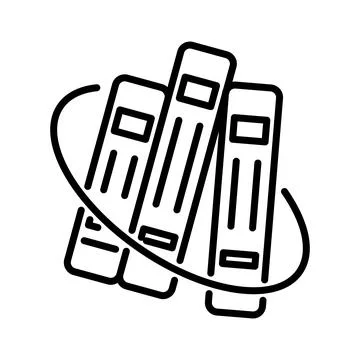 Library icon vector design in line style Stock Illustration