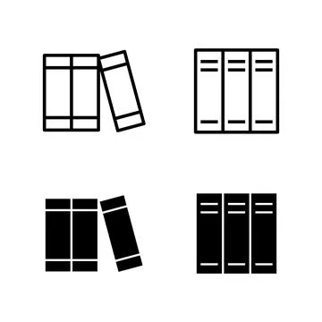 Library icons vector. education sign and symbol Stock Illustration