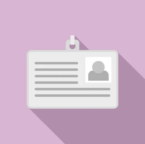 Library id card icon, flat style イラスト素材