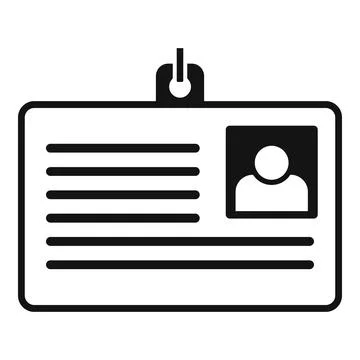 Library id card icon, simple style イラスト素材