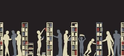 Library Illustrazione stock