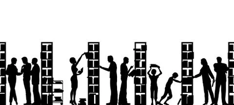 Library Stock Illustration