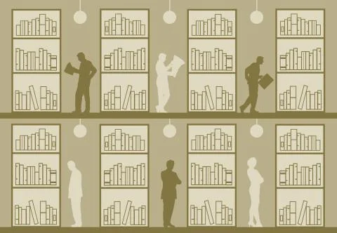 Library Stock Illustration