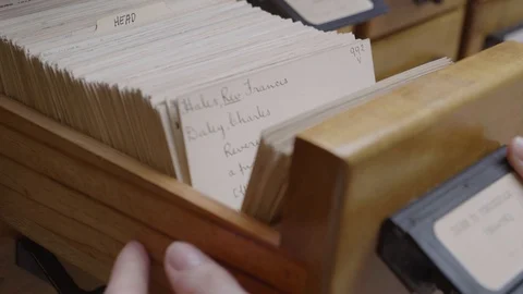 Library Index Cards 4K Stock Footage 105795937