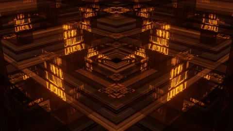 Library interstellar, scene for background. Abstract fractal. Stock Footage 192824475