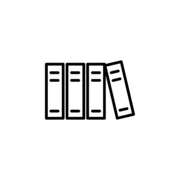 Library Line Icon In Flat Style Vector For App, UI, Websites. Black Icon Vector Stock Illustration