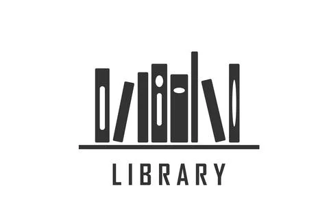 Library logo vector design illustration. Abstract business brand concept with Stock Illustration