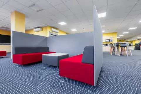 Library lounge area with partition Stock Photos