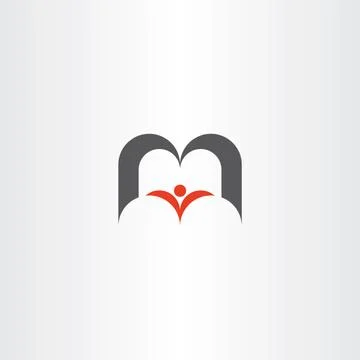 Library man book logo vector icon sign Illustrazione stock