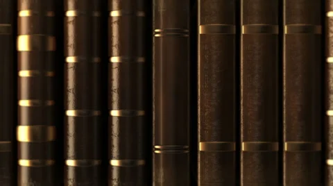 LIBRARY OLD BOOKS SLOW MOTION Stock Footage