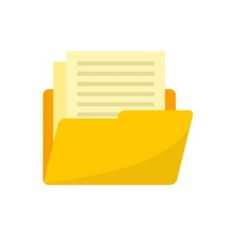 Library online folder icon flat isolated vector 库存插图
