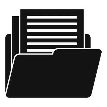 Library online folder icon, simple style 库存插图