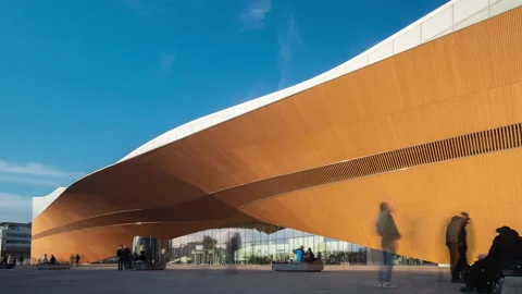 Library Oodi, Helsinki, Timelapse Stock Footage 206846140