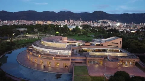 Library public in sunset Stock Footage 213395042