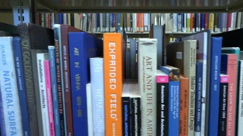 Library Racks, Books, 4K Stock Footage 101298900
