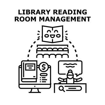 Library reading room management system Stock Illustration