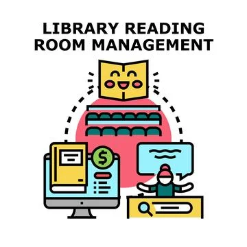 Library reading room management system Stock Illustration