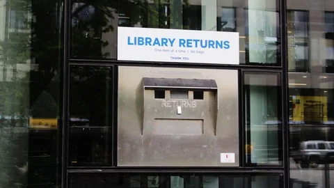 Library Return Box, Halifax, Nova Scotia, Canada 스톡 동영상 91747690
