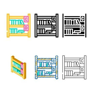 Library school color icon vector designs Stock Illustration