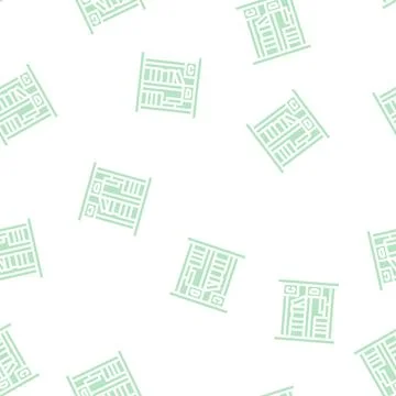 Library school glyph vector seamless pattern 스톡 일러스트