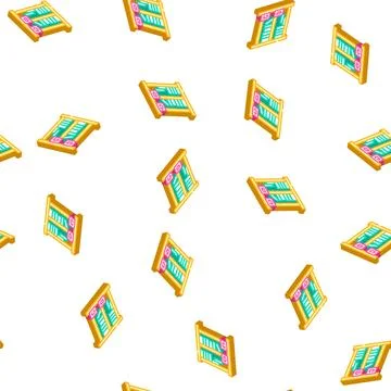 Library school isometric icon seamless pattern 스톡 일러스트