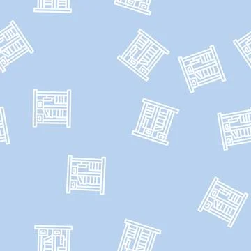 Library school line vector seamless pattern Stock Illustration