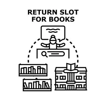 Library service for returning books concept icon Stock Illustration