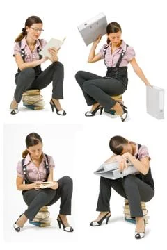 Library set Stock Photos