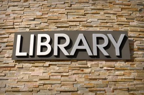 Library sign Foto stock