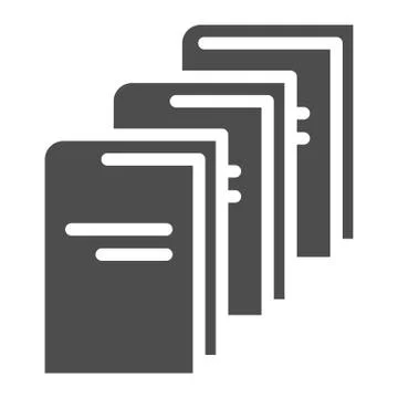 Library solid icon. Education vector illustration isolated on white. Book glyph 스톡 일러스트