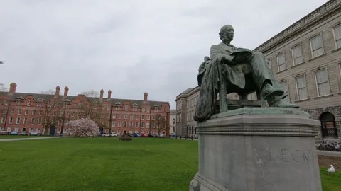 Library Square and the Campanile, Trinity College, Dublin, Republic of Irelan Video stock 108857840