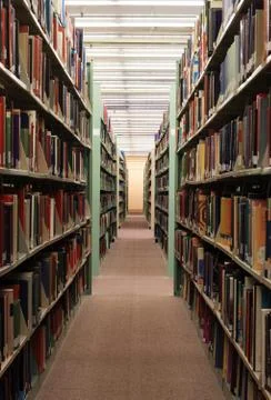 Library stacks Foto stock