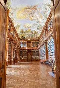 Library of the Strahov Monastery Stock Photos