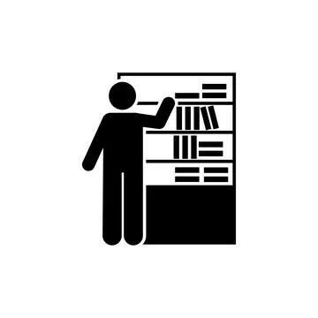 Library, student, book icon. Element of education pictogram icon. Premium Illustrazione stock