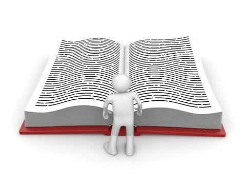 Library symbol (3d isolated characters series) Stock Illustration