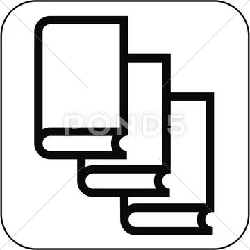 Library symbol, artwork Stock Illustration