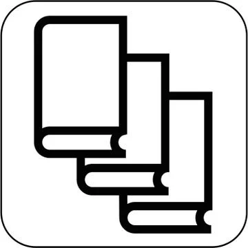 Library symbol, artwork Stock Illustration