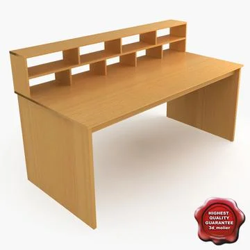 Library table 3D Model
