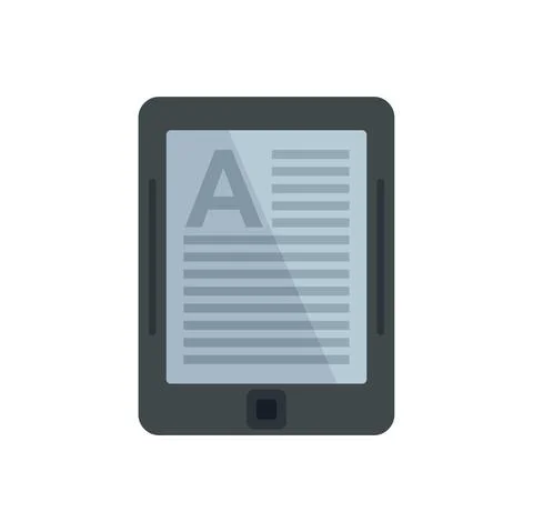 Library tablet reader icon flat isolated vector Stock Illustration